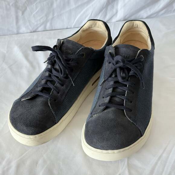 Birkenstock Bend Low Blue Suede & Knit Sneakers Men's Size 10 Casual Shoes - Picture 1 of 6